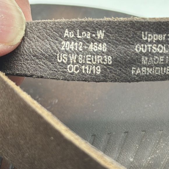 OluKai Ao Loa Brown Leather Platform Flip Flops Size 8 FFFT6817 - Picture 7 of 7